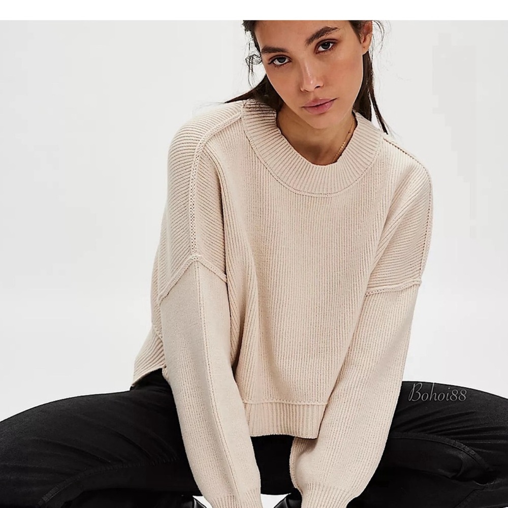 Free people easy street cropped sweater